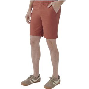 Pact Men’s organic cotton 9 inch inseam shorts in Adobe size Medium